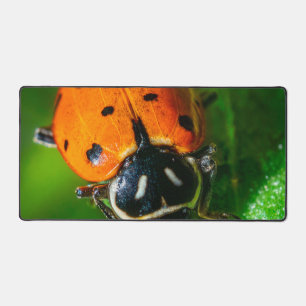 Ladybug Desk Mat Vibrant Macro Nature Workspace