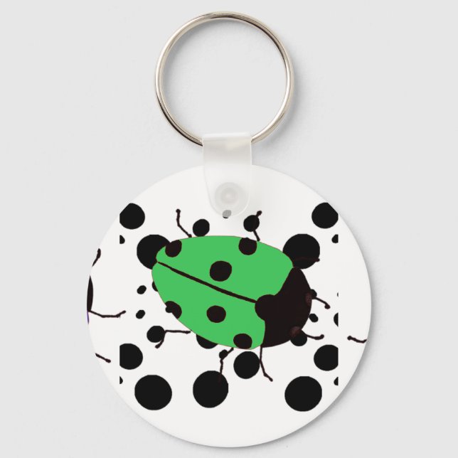 Ladybug Dots Key Ring (Front)
