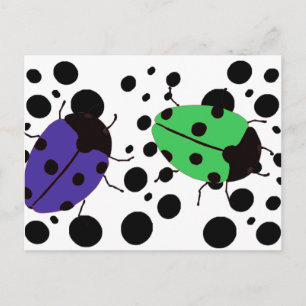 Ladybug Dots Postcard
