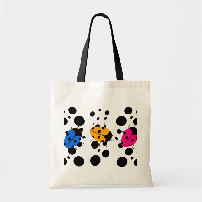 Ladybug Dots Tote Bag (Front)