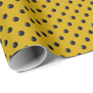 Ladybug-Dots-Yellow-2- Wrapping Paper