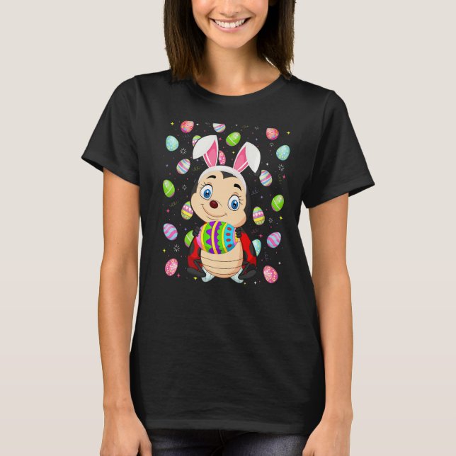 Ladybug  Easter Egg Funny Ladybug Easter Sunday T-Shirt (Front)