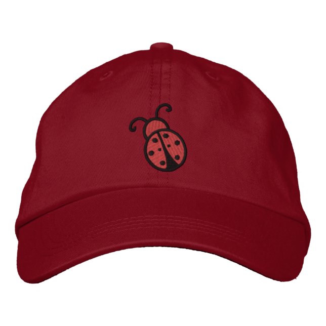 Ladybug Embroidered Hat (Front)