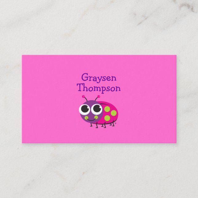 Ladybug Enclosure Card (Front)
