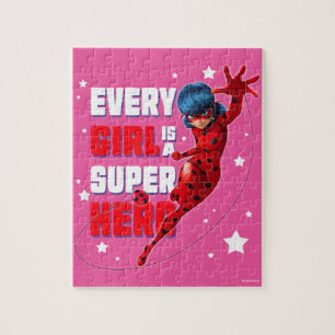 Ladybug Every Girl is a Super Hero Jigsaw Puzzle