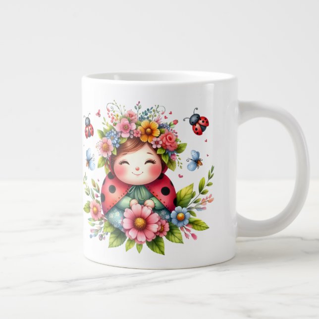 Ladybug - Extra-large coffee mug (Right)