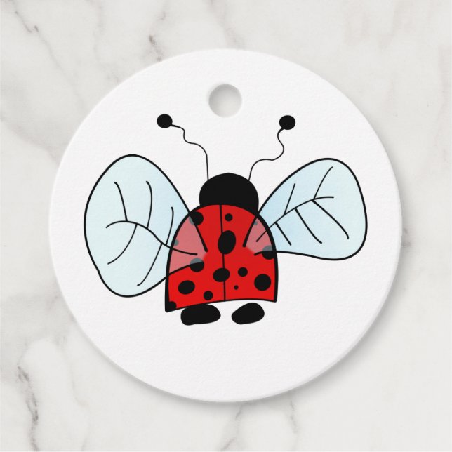 Ladybug   favour tags (Front)