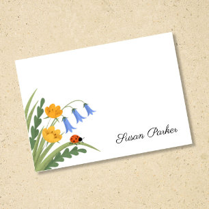Ladybug Floral Bluebells Buttercup Sticky Post-it Notes