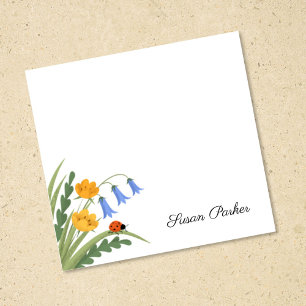Ladybug Floral Bluebells Buttercup Sticky Post-it Notes