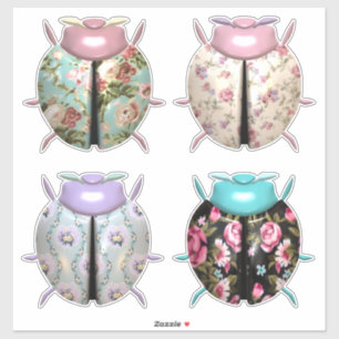 Ladybug floral pattern cute