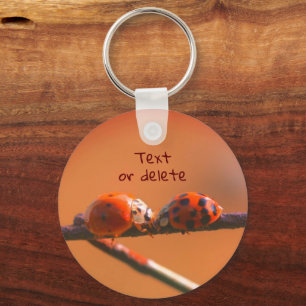 Ladybug Friends Nature Personalised Key Ring