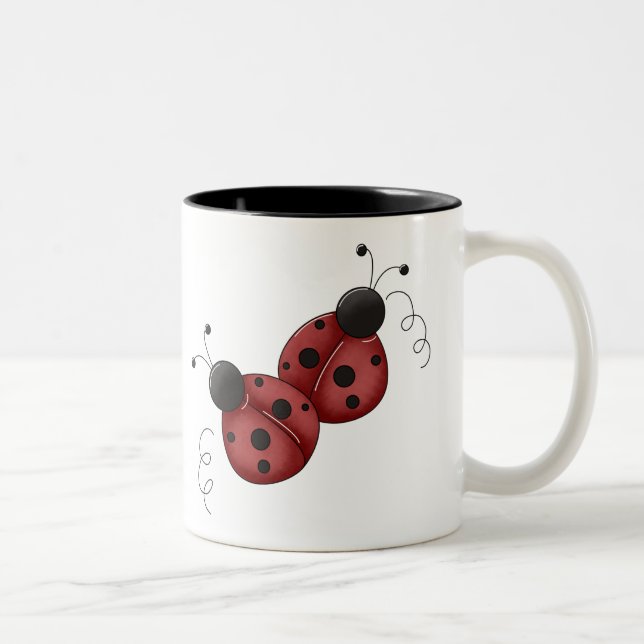 Ladybug Friends Two-Tone Coffee Mug (Right)