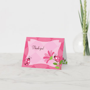 LADYBUG GARDEN Folded Thank you note