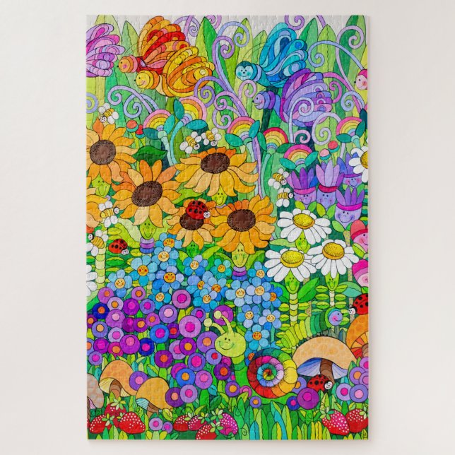 Ladybug Garden Puzzle (Vertical)