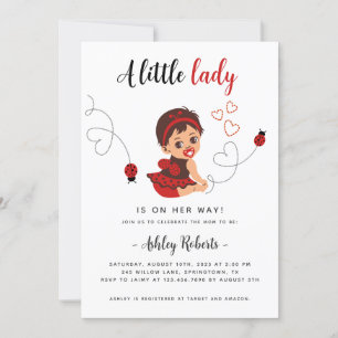 Ladybug Girl Baby Shower Invitation
