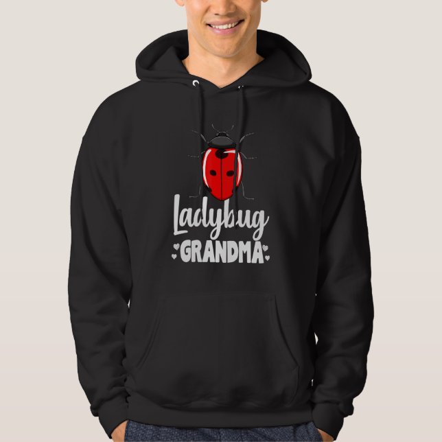 Ladybug Grandma Small Flying Insect Creature Colle Hoodie (Front)