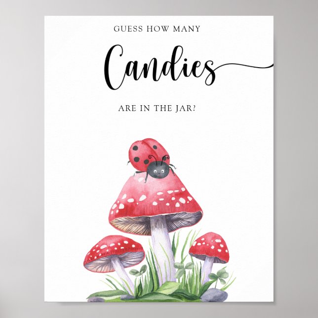 Ladybug - guess how many candies poster (Front)