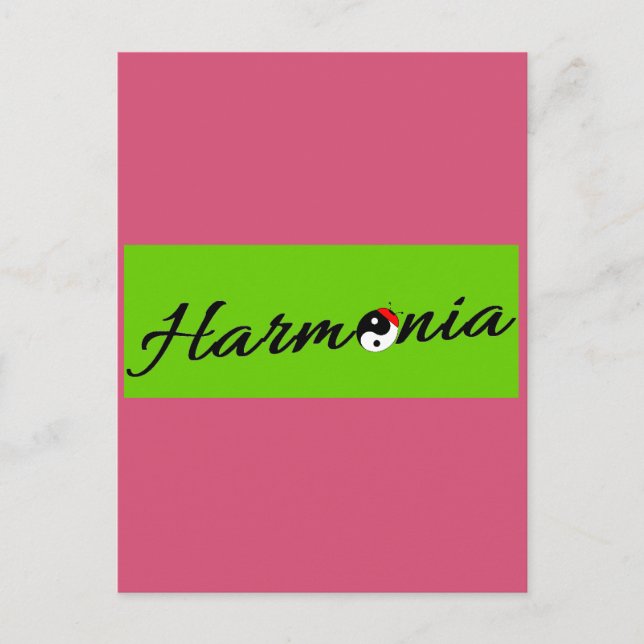 Ladybug Harmonia zen Postcard (Front)