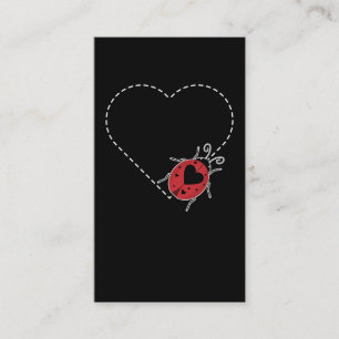 Ladybug Heart Beetle Insects Entomologist Business Card