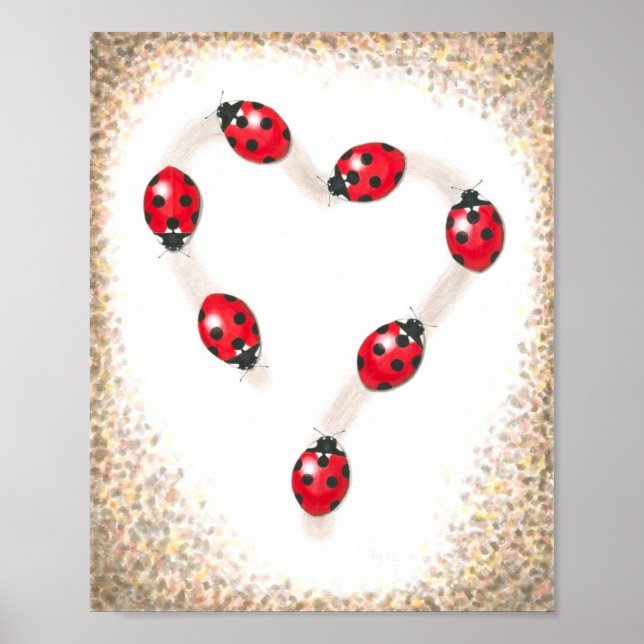 Ladybug Heart Fine Art Print (Front)