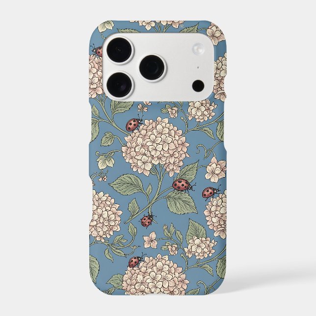 Ladybug Hydrangea Phone Case (Back)
