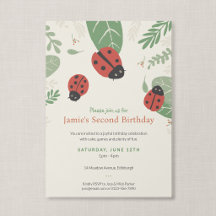 Ladybug Illustrated Little Bug Birthday