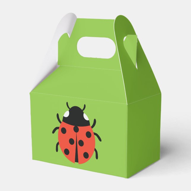 Ladybug Illustration Favour Box (Front Side)