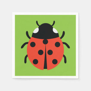 Ladybug Illustration Napkin