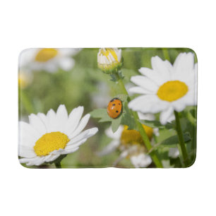 Ladybug in a Daisy Garden Bath Mat
