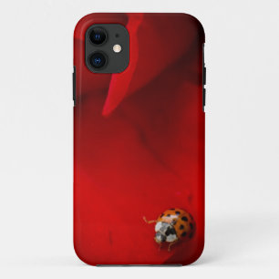 Ladybug in Red Rose iPhone 11 Case