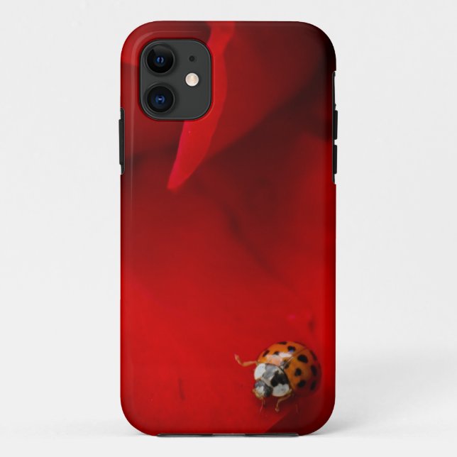 Ladybug in Red Rose Case-Mate iPhone Case (Back)
