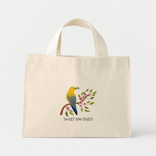 ladybug insect tasty colourful bird girly mini tote bag (Front)