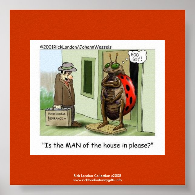Ladybug Issues Cartoon On Quality Funny Poster (Front)