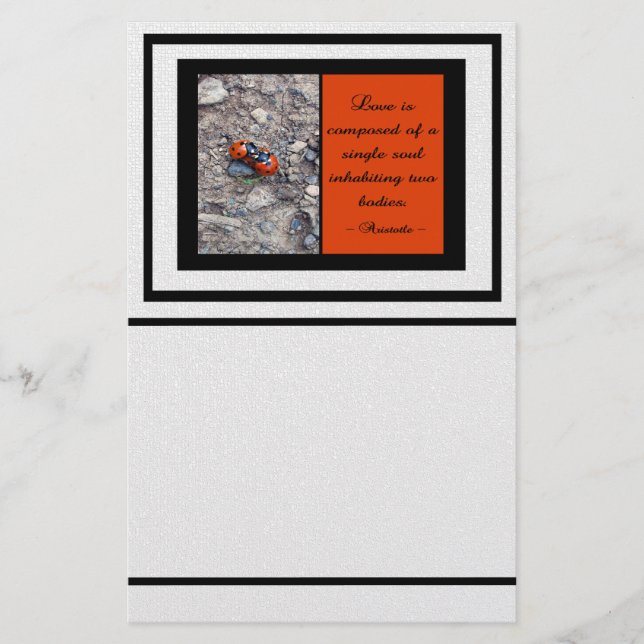 Ladybug Kisses Stationery (Front)