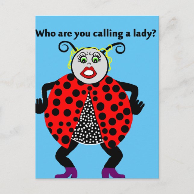 Ladybug Lady Bug Funny Postcard (Front)