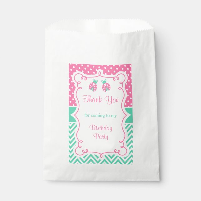 Ladybug Ladybird Favour Bag (Front)