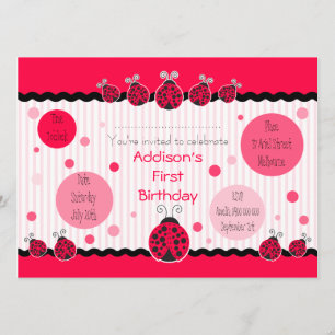 Ladybug Ladybird Invitation