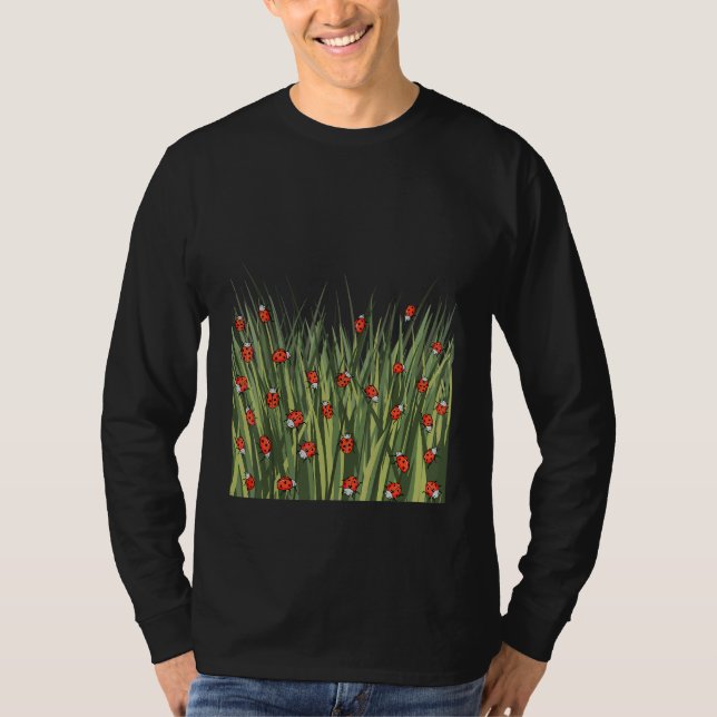 Ladybug Ladybird Pattern T-Shirt (Front)