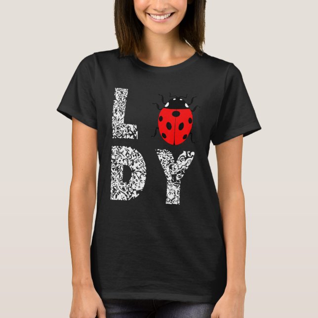 Ladybug Ladybug Insect Lady Leopard Cute Ladybug T-Shirt (Front)
