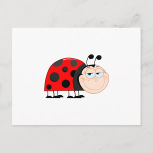 Ladybug Ladybugs Bug Bugs Funny Insect Cute Smile Postcard