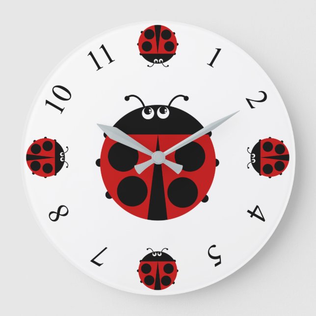 Ladybug Large Clock (Front)