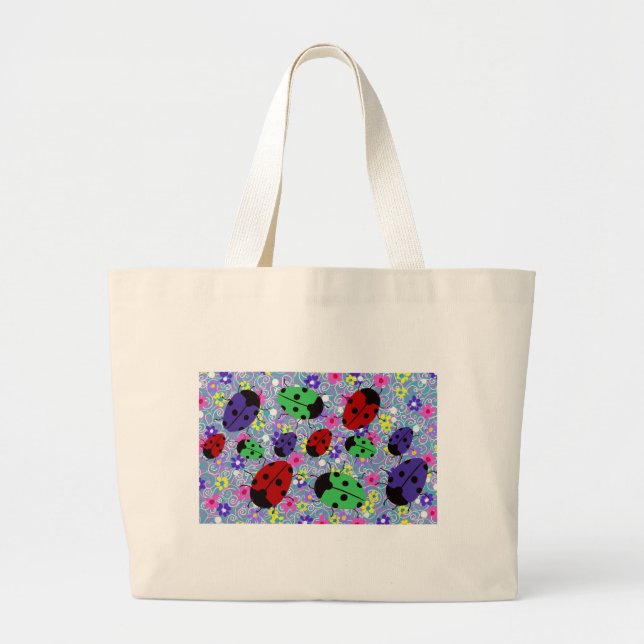 Ladybug Large Tote Bag (Front)