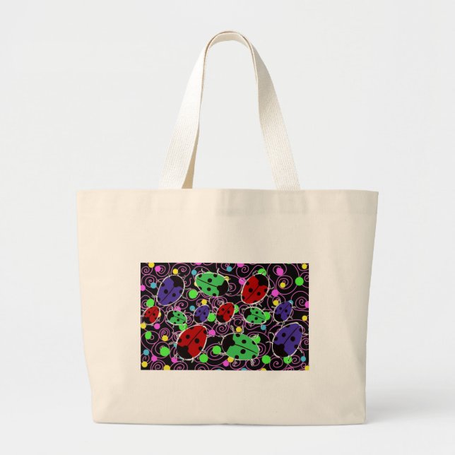 Ladybug Large Tote Bag (Front)