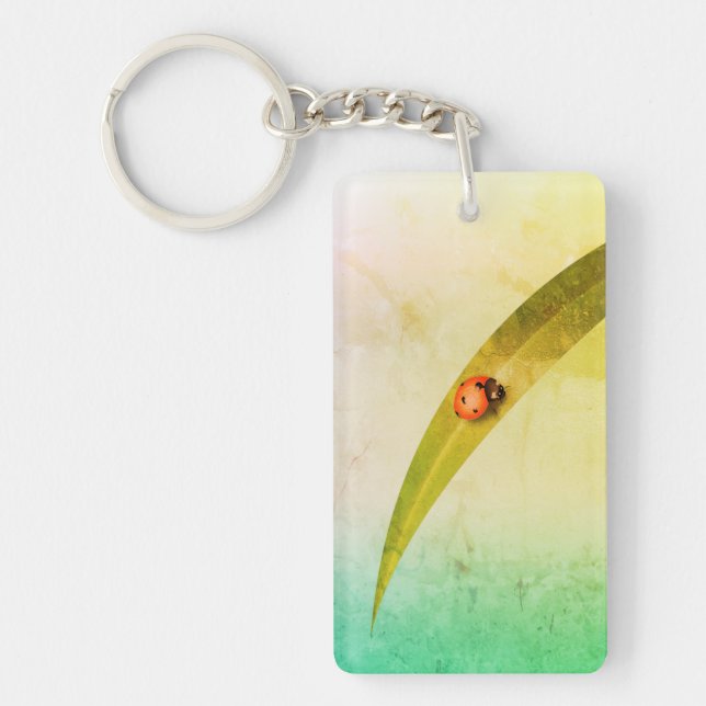 Ladybug Leaf Key Ring (Front)