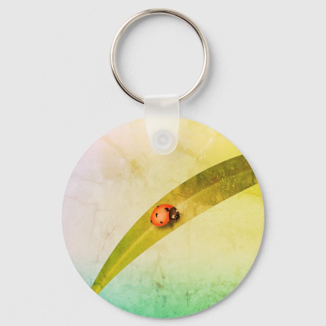 Ladybug Leaf Key Ring (Front)