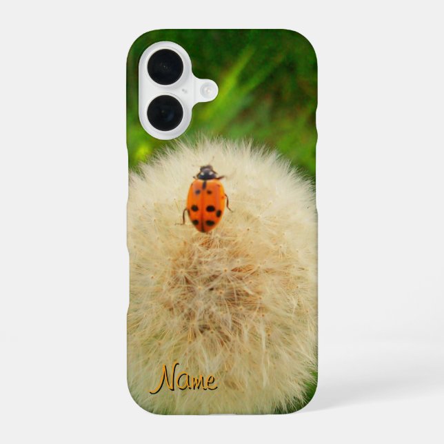 Ladybug looking dandy iPhone 16 case (Back)