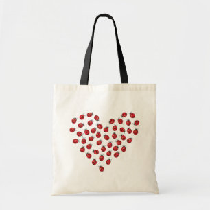 Ladybug Love Heart Tote Bag