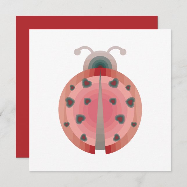ladybug love invitation (Front/Back)