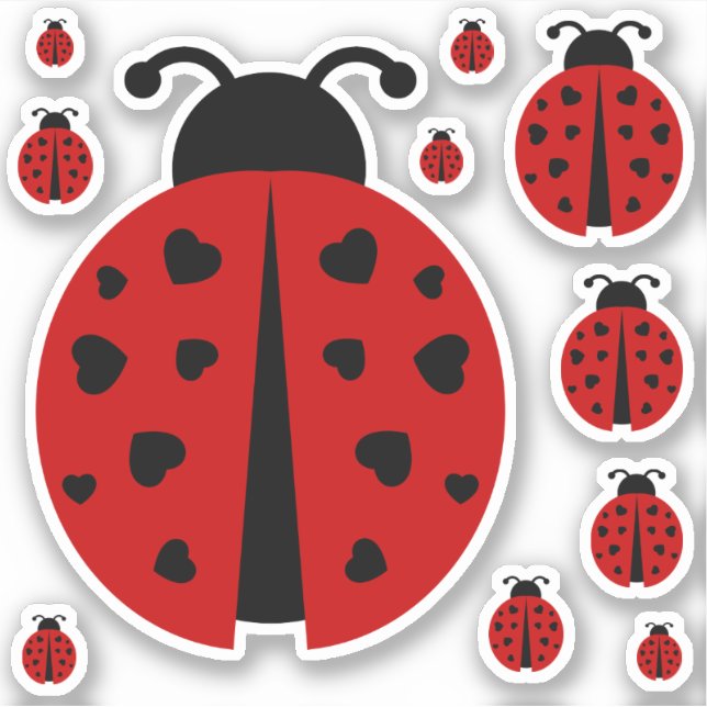 ladybug love sticker (Front)