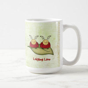 Ladybug Love Whimsical Graphic Mug